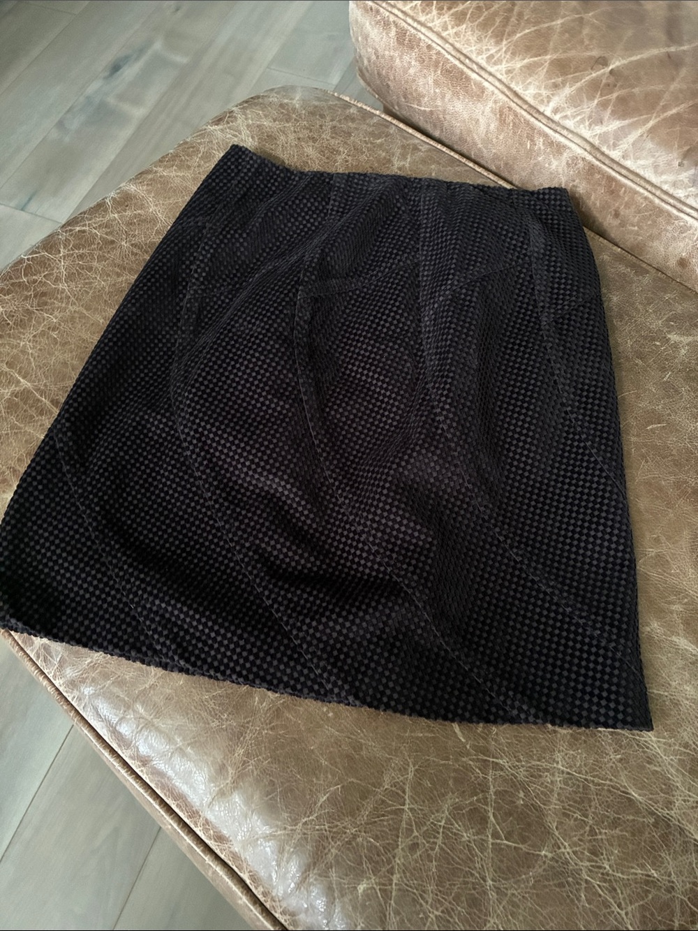 Etcetera Black Textured Mini Skirt